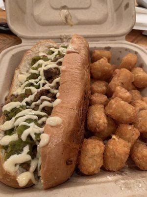 Denver Philly with tots