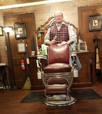 The barber is in. Who wants to sit in my chair?