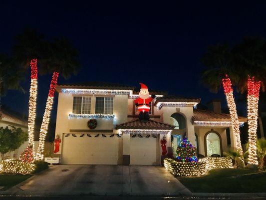 Christmas light installation