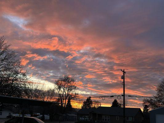 I absolutely love the view of the sunset on my evening walks around my apartment.