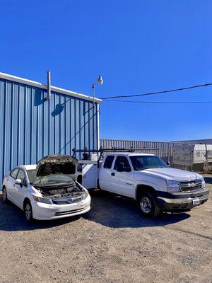 2012 Honda Civic starter replacement. We will come to anywhere you're vehicle is okay to be serviced/repaired.