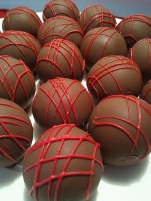 Chocolate Covered Strawberry Cake Balls