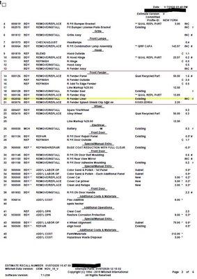 Pride insurance covered the cost of new parts, he used scrap parts and that is stealing.