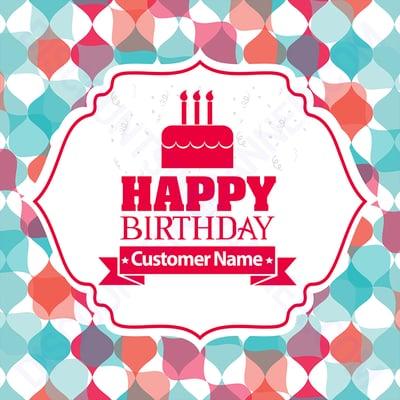 Happy Birthday Banner with Custom Name! 5' x 2' Starting at $19.99