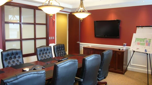 Business Suites of Columbia's large conference room; equipped with PC-ready LCD screen TV, Wi-Fi and polycom.