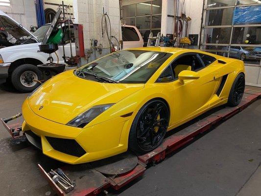 2009 Lamborghini Gallardo LP-560 - in for servicing, brake fluid flush and post-purchase inspection