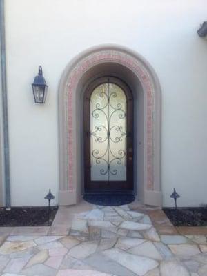 Front entrance door glass