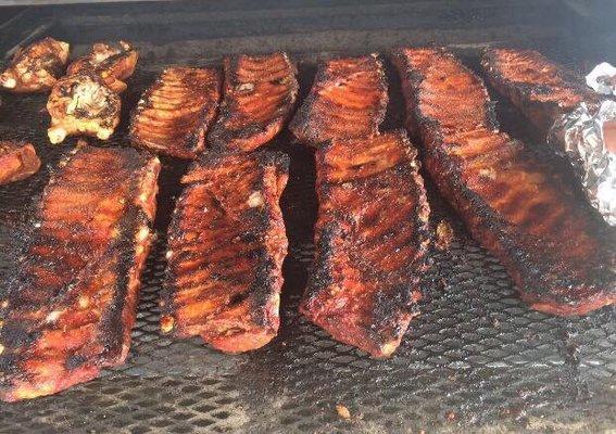 Ribs on the grill