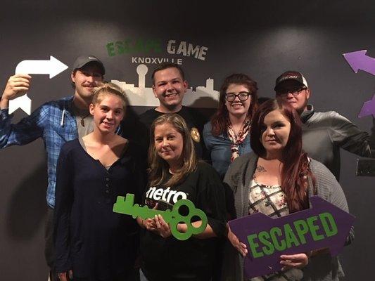 Congratulations Team Metro PCS for escaping our "The Villains Lair" escape room and saving the city.