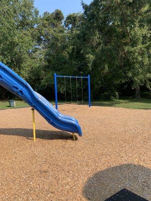 Swings and a slide