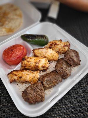 Chicken and Beef Kebab