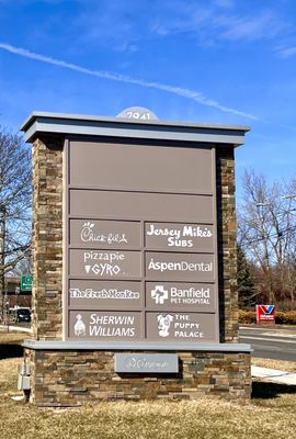 Plaza signage