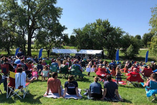 Worship in the park at Westwind Church's Fall Family Fest in Centennial Park  (Waukee, IA).