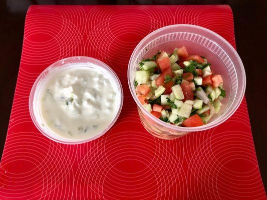 Mast-O-Khiar and Shirazi Salad