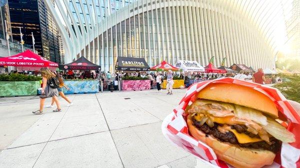 Burger time at the Oculus