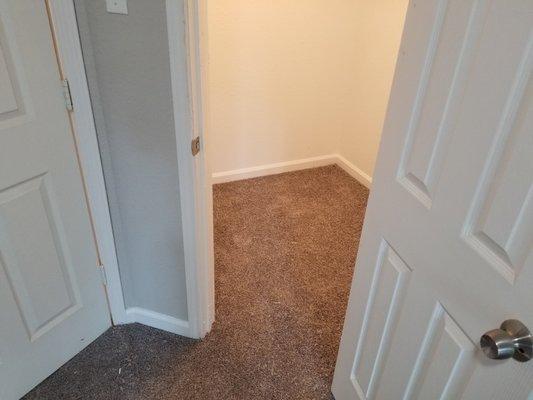 Some carpet we replaced for a customer helped to spruce up the master bedroom and closet and get them ready for the market!