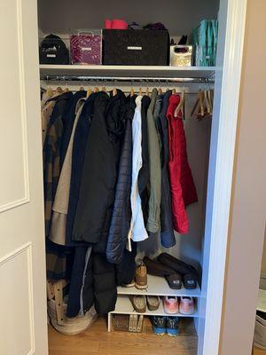 Front hall closet after