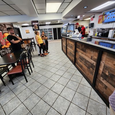 Nice, clean dining area.