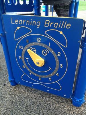 Learning Braille time toy, really neat.