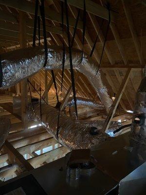 starting   constriction ductwork