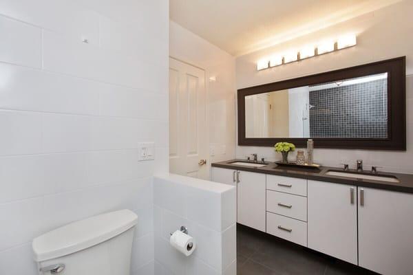 Second bath remodel. From Wellgo: floating vanity and countertop.