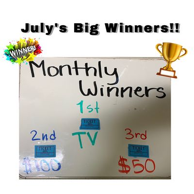 Big July winner please check your raffle numbers