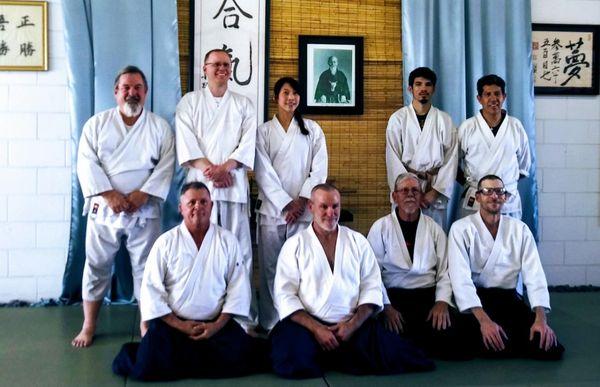 Yahe Sensei and Whittier Aikikai students