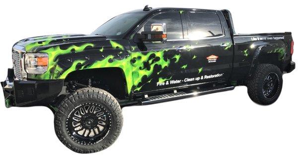 Servpro Truck Custom Painted