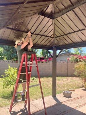 Gazebo moved by Fast Action Movers!