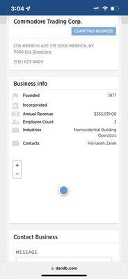 D&B info on commodore trading.