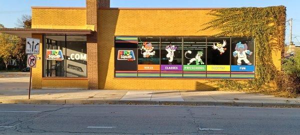 Ninja Squad Gym window graphics located in North Riverside, IL