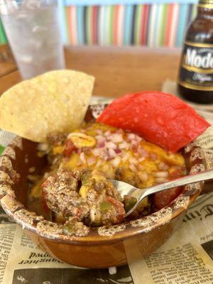 Bowl of chili. Meaty!