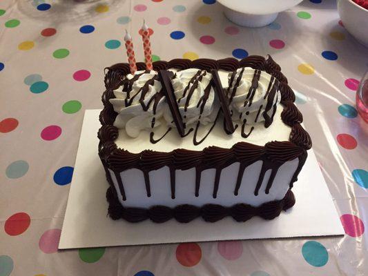 Cookies and cream ice cream cake.