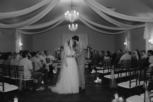 Candlelit wedding ceremony