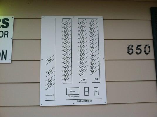 Diagram of the spaces.  We stayed in B31.