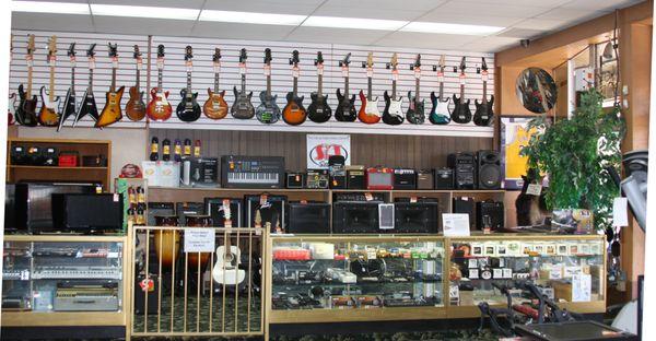 A music store within a pawn shop