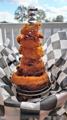 Tower of onion rings