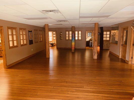 Our infrared heated yoga space