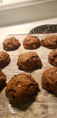 Triple chocolate cookies