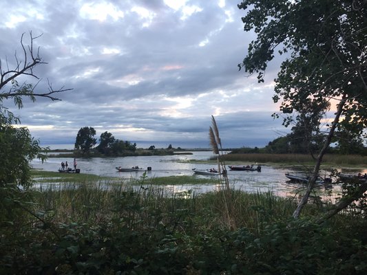 View of Tournament Boats Beginning Their Day on the Delta