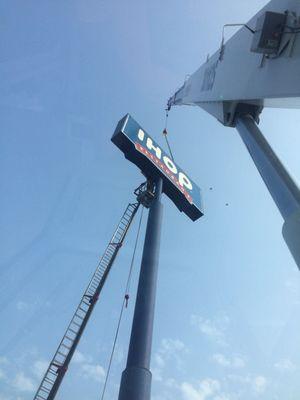 Hanging a sign