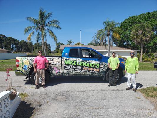 Mike is in the Pink shirt and his brother's along with him. Family company