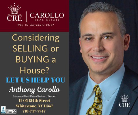 Anthony Carollo - Licensed Real Estate Broker / Owner & Licensed Property Manager