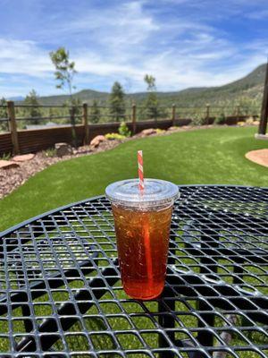 Iced tea with a view.