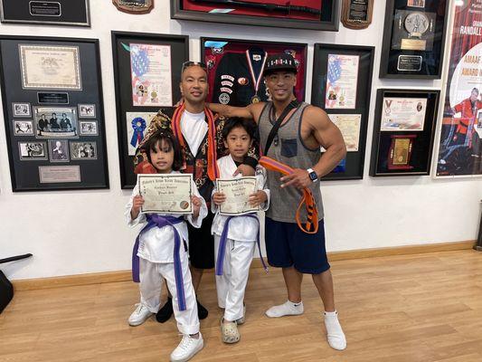 My babies earn their Purple  Belt