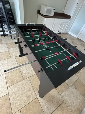 Foosball in the game room