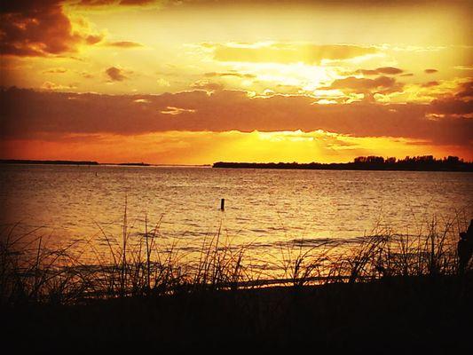 Sunset at the Cape Coral Yacht Club.  Great Place to end the day.