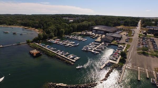 The Stover Marina and Main Facility in Charlevoix