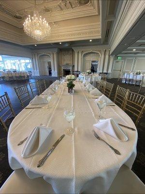 Beautiful White Winchester rental Tablecloths