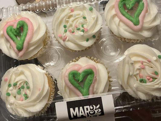 Valentines cupcakes from the bakery